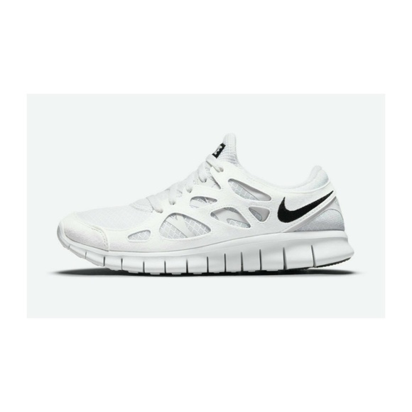 Nike Free Run 2 Low Top Mens Running Shoes White Black DH8853-100 NEW Multi Sz - Picture 4 of 7